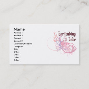 Bartending Babe Business Card