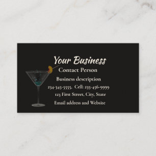 Bartending Bartender Catering Serving Business Card