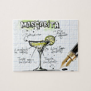Bartending Margarita Drink Cocktail Recipe Jigsaw Puzzle