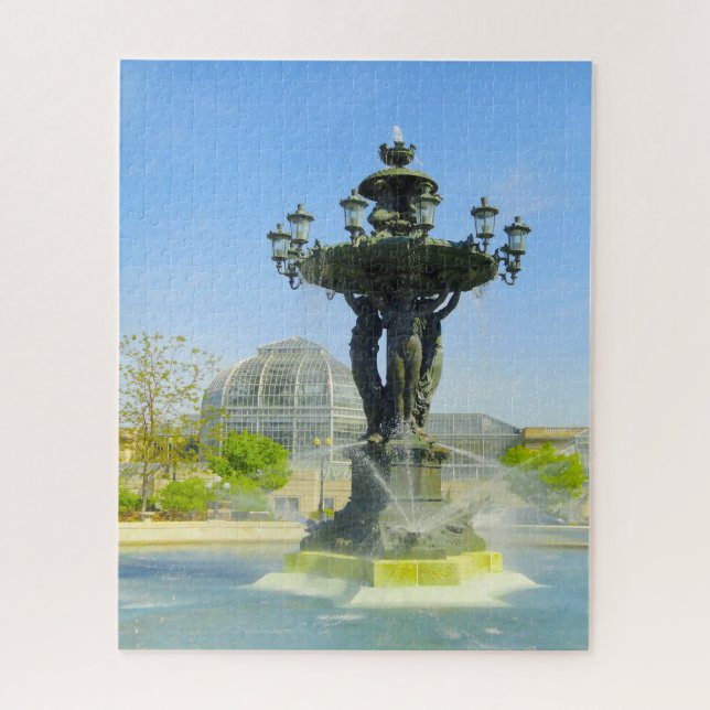 Bartholdi Water Fountain Washington Jigsaw Puzzle (Vertical)