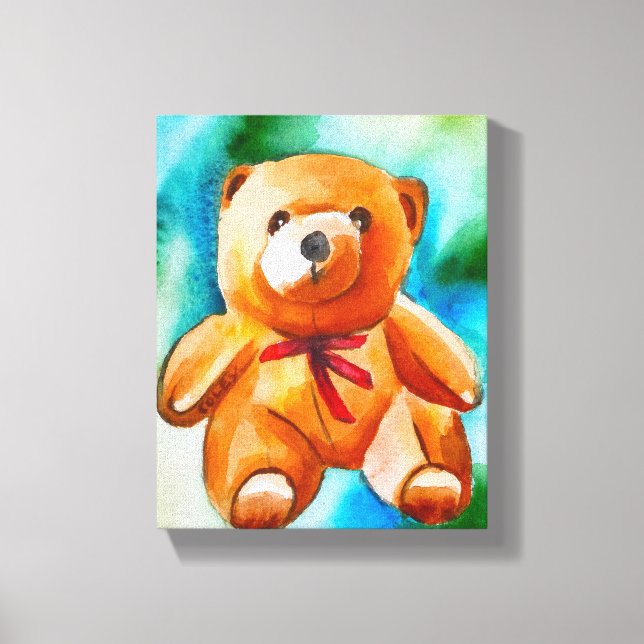 Bartholomew Bear Canvas Print (Front)