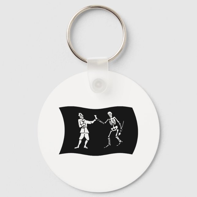 Bartholomew Roberts Flag Keychain (Front)
