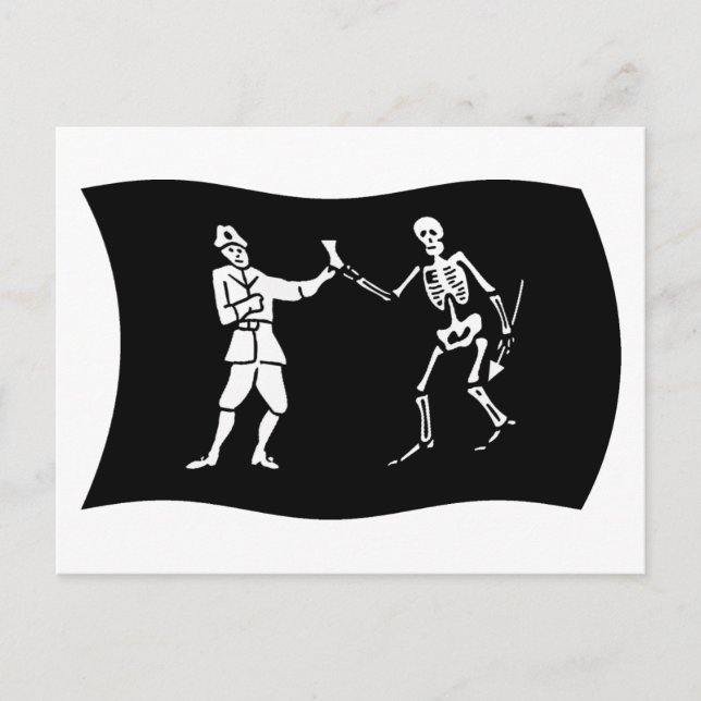 Bartholomew Roberts Flag Postcard (Front)