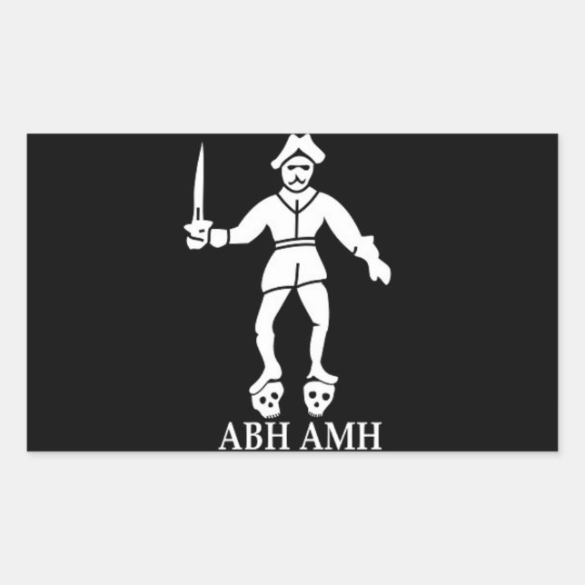Bartholomew Robert's Pirate Flag Sticker (Front)