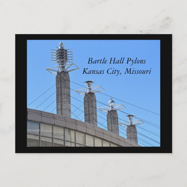 Bartle Hall Pylons, Kansas City, Missouri Postcard (Front)