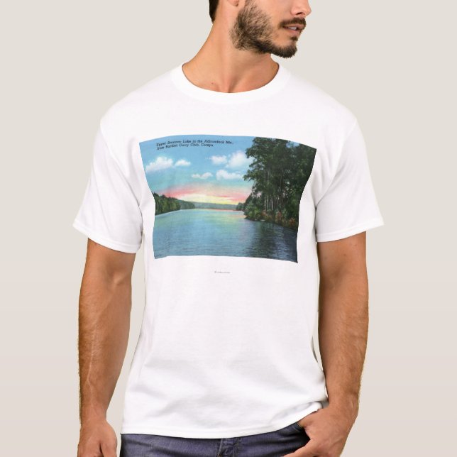 Bartlett Carry Club View of Upper Saranac Lake T-Shirt (Front)