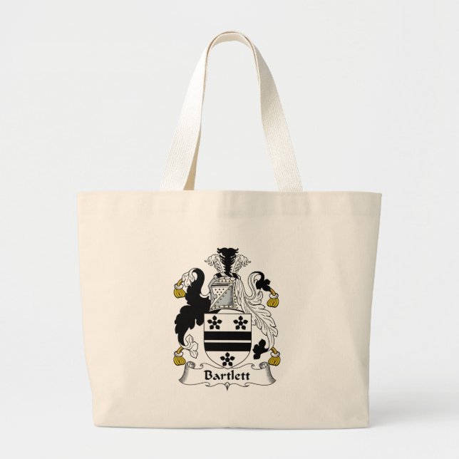 Bartlett Family Crest Large Tote Bag (Front)