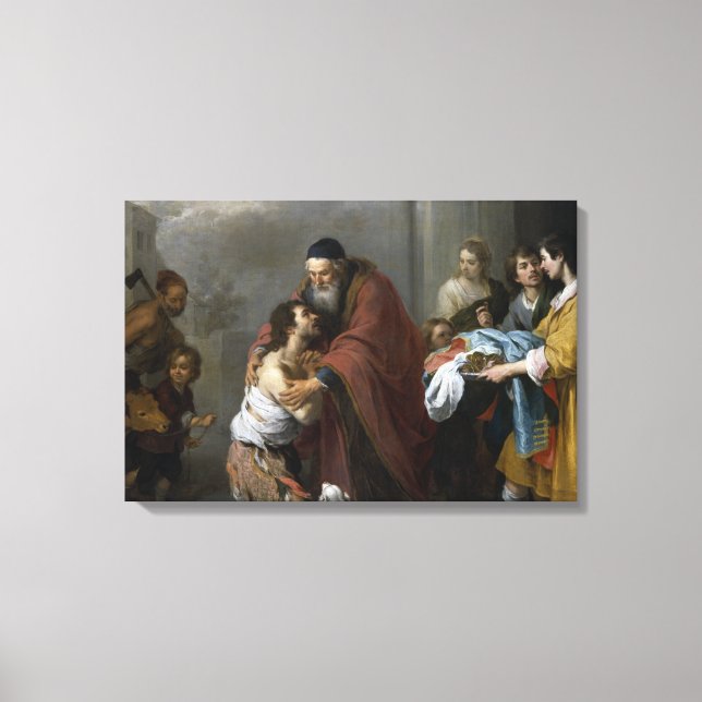 Bartolome Esteban Murillo-Return of the Prodigal Canvas Print (Front)