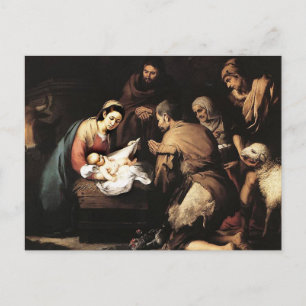 Bartolome Murillo - The Adoration of the Shepards Postcard