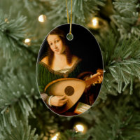 Bartolomeo Veneto Lady Playing Lute Portrait Art