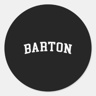 Barton classic round sticker