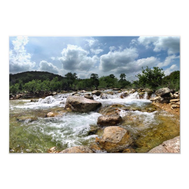 Barton Creek Greenbelt Waterfalls - Austin, Texas Photo Print (Front)