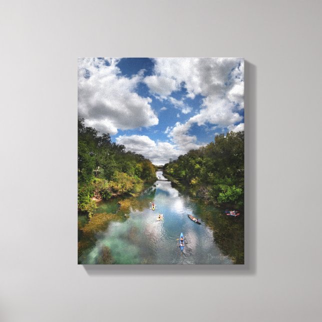 Barton Creek Kayaks - Austin Texas Canvas Print (Front)