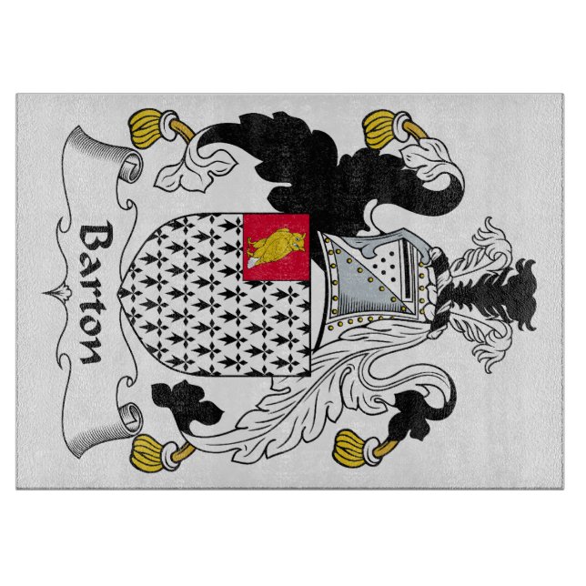 Barton Family Crest Cutting Board (Front)