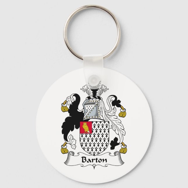 Barton Family Crest Key Ring (Front)