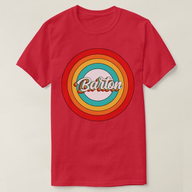 Barton Name Shirt Vintage Barton Circle (Design Front)