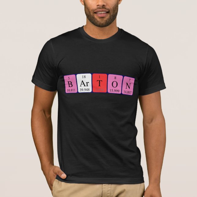 Barton periodic table name shirt (Front)