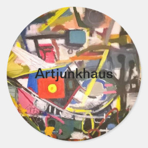 Barton Springs Austin Texas Hankamer Artjunkhaus Classic Round Sticker