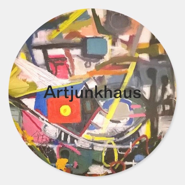 Barton Springs Austin Texas Hankamer Artjunkhaus   Classic Round Sticker (Front)