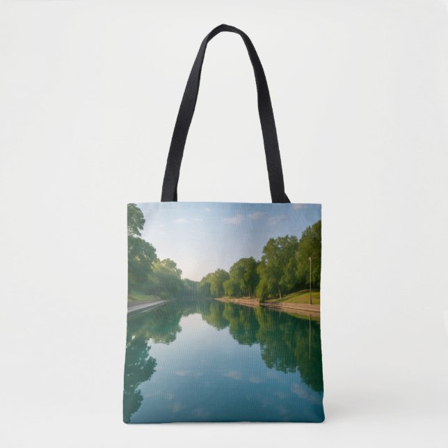 Barton Springs Tote Bag - Austin Texas Design (Front)