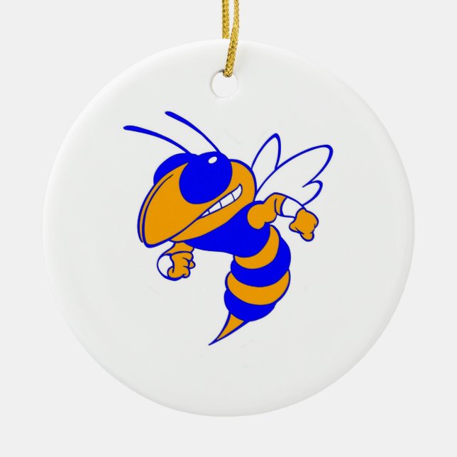 Bartow Yellow Jackets Ceramic Tree Decoration (Front)