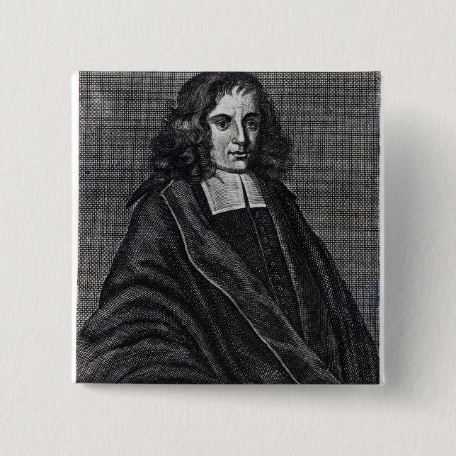 Baruch de Spinoza 15 Cm Square Badge (Front)