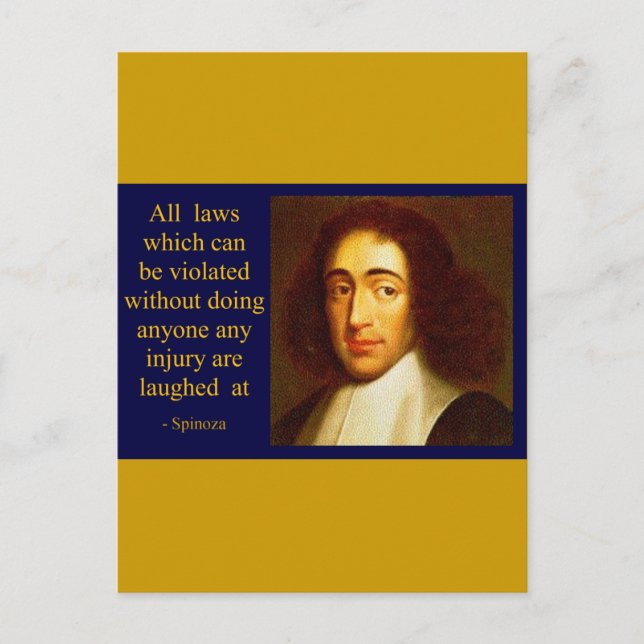 Baruch Spinoza Postcard (Front)
