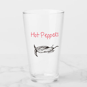 Barware Tumbler with Hot Pepper Design