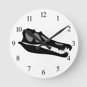 Baryonyx Skull Round Clock