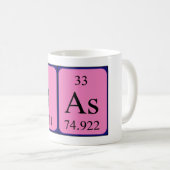 Bas periodic table name mug (Front Right)