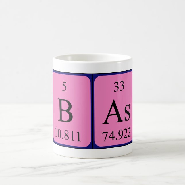 Bas periodic table name mug (Center)