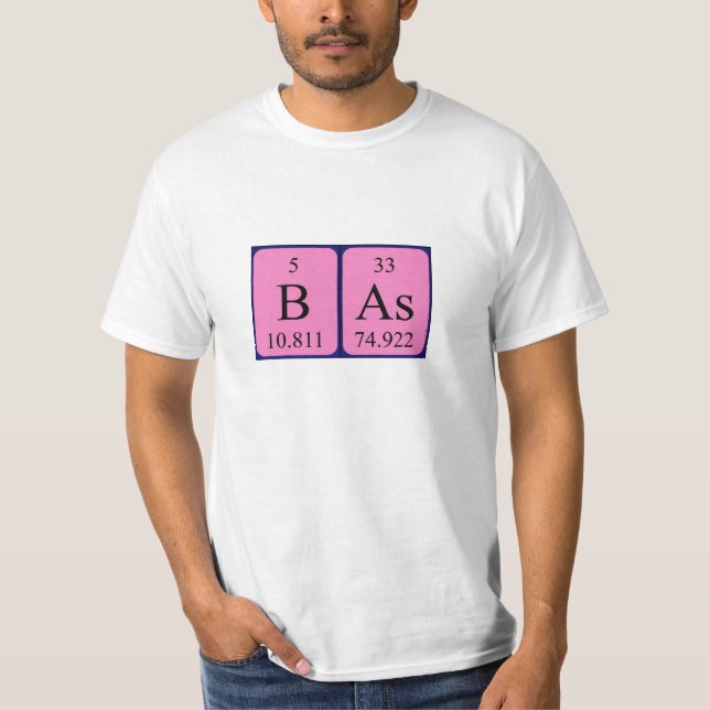 Bas periodic table name shirt (Front)