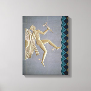 Bas-relief depicting Mercury Canvas Print