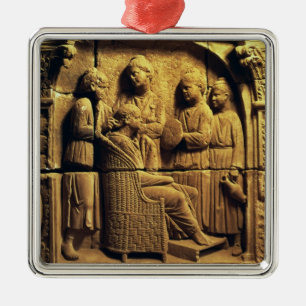 Bas relief of a hairdresser, Roman Metal Tree Decoration