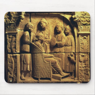 Bas relief of a hairdresser, Roman Mouse Mat