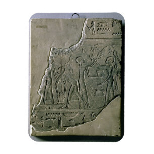 Bas relief of priestesses gathering grapes, 26th-3 magnet