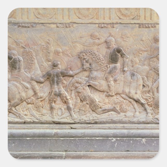 Bas relief panel square sticker (Front)