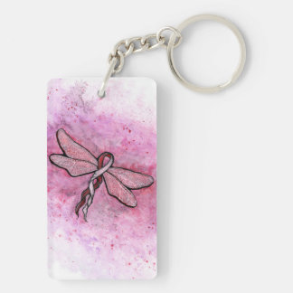 Basal and Squamous cell Carcinoma Awareness Ribbon Key Ring