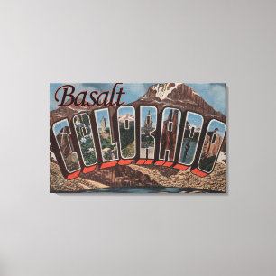 Basalt, Colorado - Large Letter Scenes Canvas Print