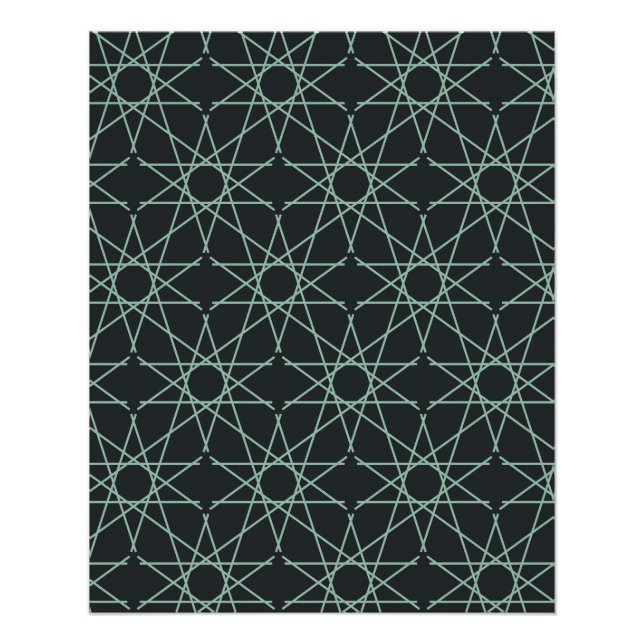 Basalt Mint Geometry Poster (Front)