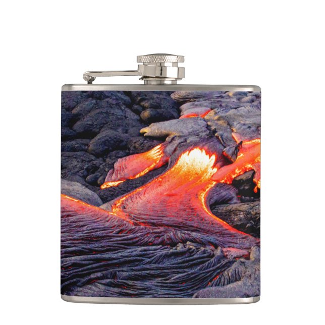 Basaltic Lava Flow Hip Flask (Front)