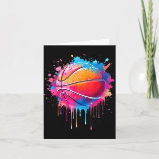 Basball Drip Splash Boys Tie Dye Colourful Basball Card