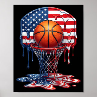 Basball Drip Usa Poster