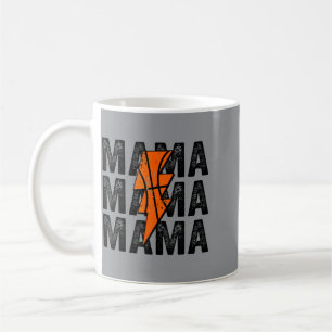 Basball Mama Distressed Lightning Bolt Mum Coffee Mug