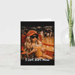 Basball Meme I Live Here Now Game Day Sport Mum Card