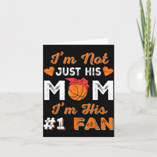 Basball Mum Im His 1 Fan Mothers Day Women Basball Card