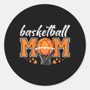 Basball Mum Mama Mothers Game Day Basball Women Classic Round Sticker