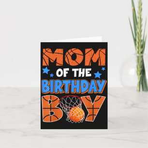 Basball Mum Of The Birthday Boy Family Matching Card