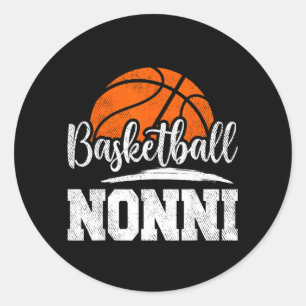 Basball Nonni Basball Player Game Day Mothers Day Classic Round Sticker