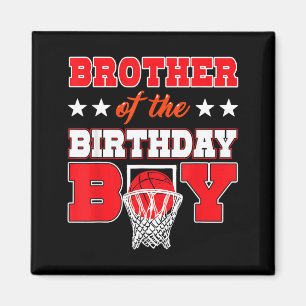 Basball Party Brother Of The Birthday Boy Baller Magnet
